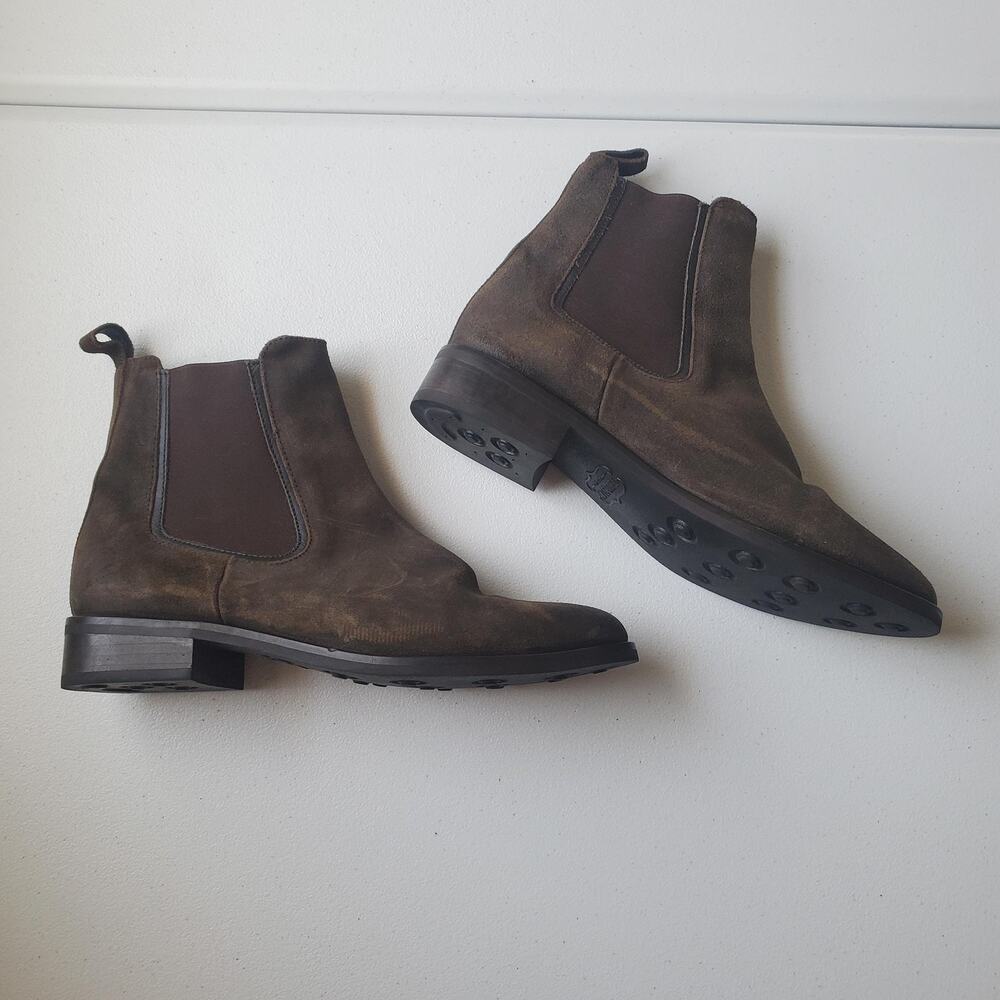 Thursday Boot Co Boots Womens Size 10.5 Brown Suede Chelsea Ankle Dress Casual